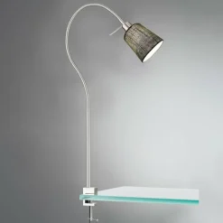 Lampes En Tissu-Luminaires Fischer & Honsel lampe â clipper Fischer-Honsel Jam Nickel mat, 1 lumière