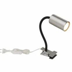 Luminaires Globo Lighting lampe â clipper Globo ROBBY Nickel mat, Noir, 1 lumière* Lampes À Poser