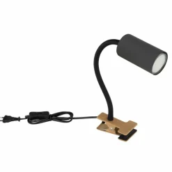 Lampes En Bois-Luminaires Globo Lighting lampe â clipper Globo ROBBY Couleur bois, Noir, 1 lumière