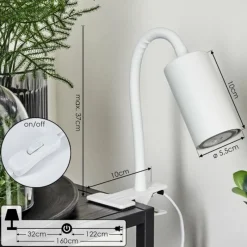 Luminaires Scandinaves-hofstein lampe â clipper Javel Blanc, 1 lumière