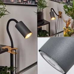 Luminaires Scandinaves-hofstein lampe â clipper Javel Brun, Couleur bois, Noir, 1 lumière