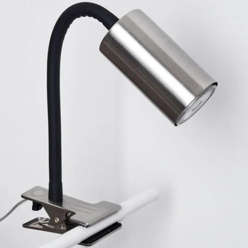 Luminaires Scandinaves-hofstein lampe â clipper Javel Nickel mat, Noir, 1 lumière