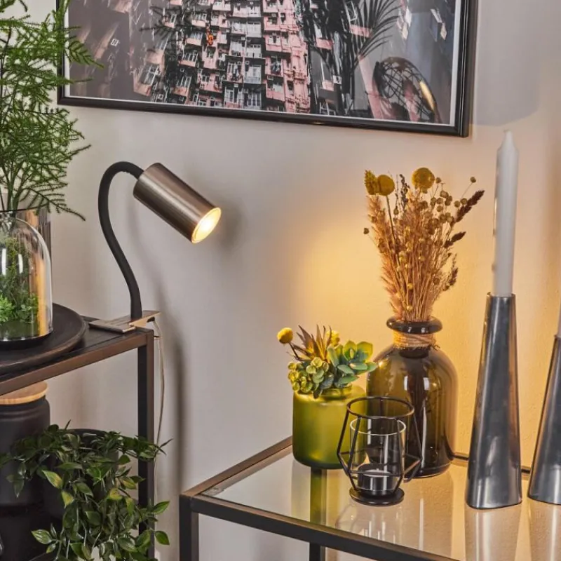 Luminaires Scandinaves-hofstein lampe â clipper Javel Nickel mat, Noir, 1 lumière