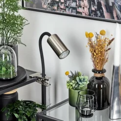 Luminaires Scandinaves-hofstein lampe â clipper Javel Nickel mat, Noir, 1 lumière