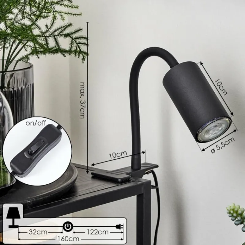 Luminaires Scandinaves-hofstein lampe â clipper Javel Noir, 1 lumière