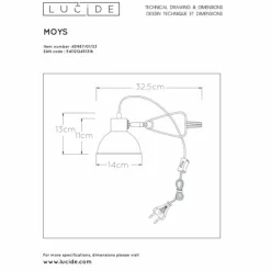 Luminaires Lucide lampe â clipper Lucide MOYS Vert, 1 lumière* Lampes À Poser