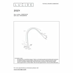 Luminaires Lucide lampe â clipper Lucide ZOZY LED Noir, 1 lumière* Éclairage Led