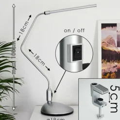 hofstein lampe â clipper Winnipeg LED Argenté, 1 lumière* Lampes À Poser