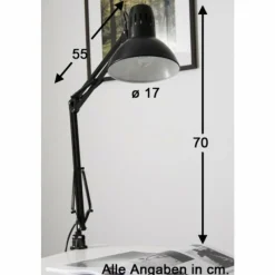 Luminaires Brilliant Lampe à pince Brilliant Hobby Noir, 1 lumière* Lampes À Poser