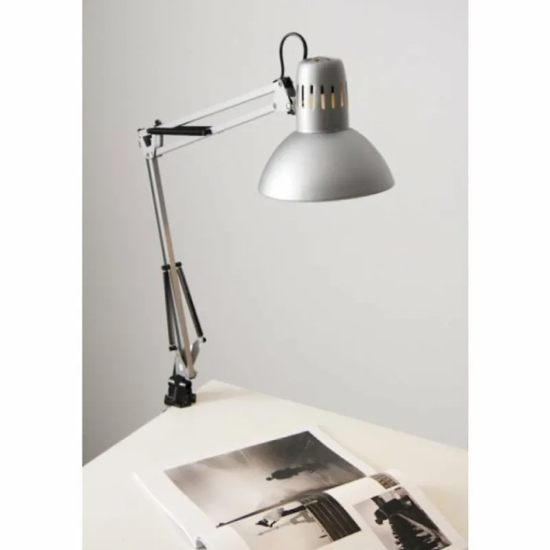 Luminaires Brilliant Lampe à pince Brilliant Hobby Acier inoxydable, Titane, 1 lumière* Lampes À Poser