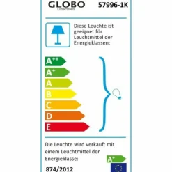 Luminaires Globo Lighting Lampe à pince Globo FINA Chrome, 1 lumière* Lampes À Poser