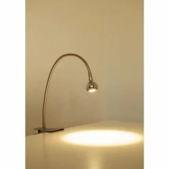 hofstein Lampe à pince Globo SERPENT LED Nickel mat, 1 lumière