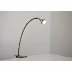 hofstein Lampe à pince Globo SERPENT LED Nickel mat, 1 lumière