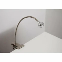 hofstein Lampe à pince Globo SERPENT LED Nickel mat, 1 lumière