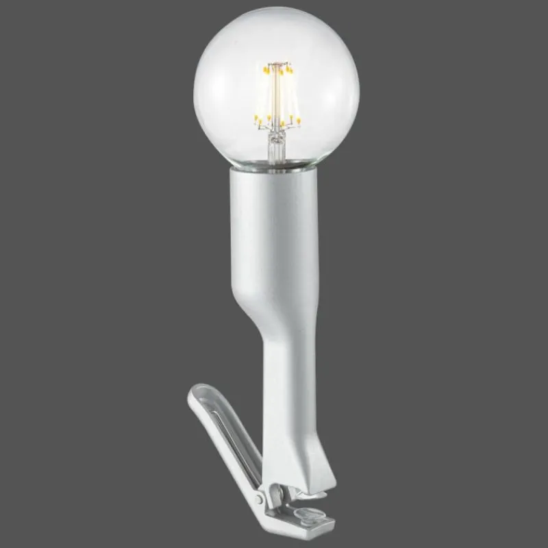 Lampes Industrielles-Luminaires Leuchten Direkt Lampe à pince Leuchten Direkt TURN ME Acier inoxydable, 1 lumière