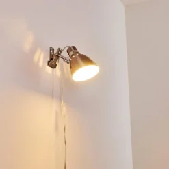 hofstein Lampe à pince Stranderott Acier inoxydable, 1 lumière* Lampes À Poser