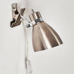 hofstein Lampe à pince Stranderott Acier inoxydable, 1 lumière* Lampes À Poser