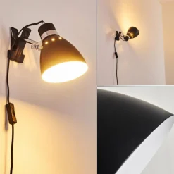 hofstein Lampe à pince Stranderott Chrome, Noir, 1 lumière