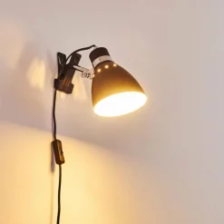 hofstein Lampe à pince Stranderott Chrome, Noir, 1 lumière