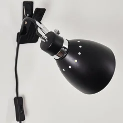 hofstein Lampe à pince Stranderott Chrome, Noir, 1 lumière