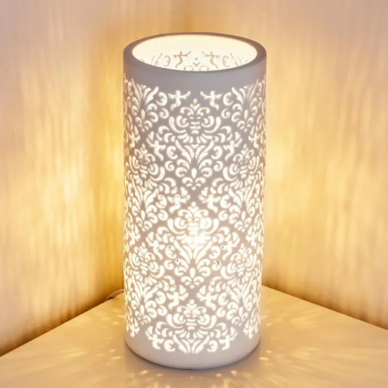 Luminaires Orientaux-hofstein Lampe à poser Aberjona Blanc, 1 lumière