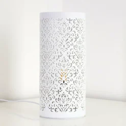 Luminaires Orientaux-hofstein Lampe à poser Aberjona Blanc, 1 lumière