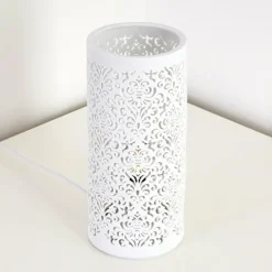 Luminaires Orientaux-hofstein Lampe à poser Aberjona Blanc, 1 lumière