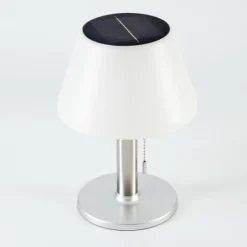 hofstein Lampe à poser Alcudia Solar LED Nickel mat, 10 lumières