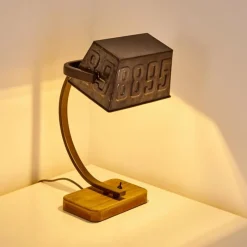 Luminaires Rustiques-hofstein Lampe à poser Anvik Brun, Gris, Rouille, 1 lumière