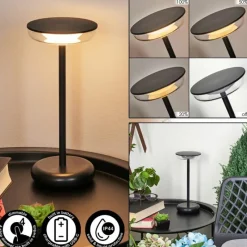 hofstein Lampe à poser Baigorrita LED Noir, 1 lumière