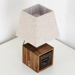 Lampes En Tissu-hofstein Lampe à poser Banister Brun, Rouille, 1 lumière