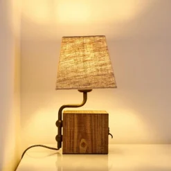 Lampes En Tissu-hofstein Lampe à poser Banister Brun, Rouille, 1 lumière