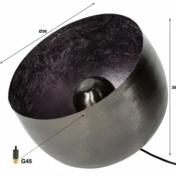 Lampes Industrielles-hofstein Lampe à poser BORGER Noir, 1 lumière