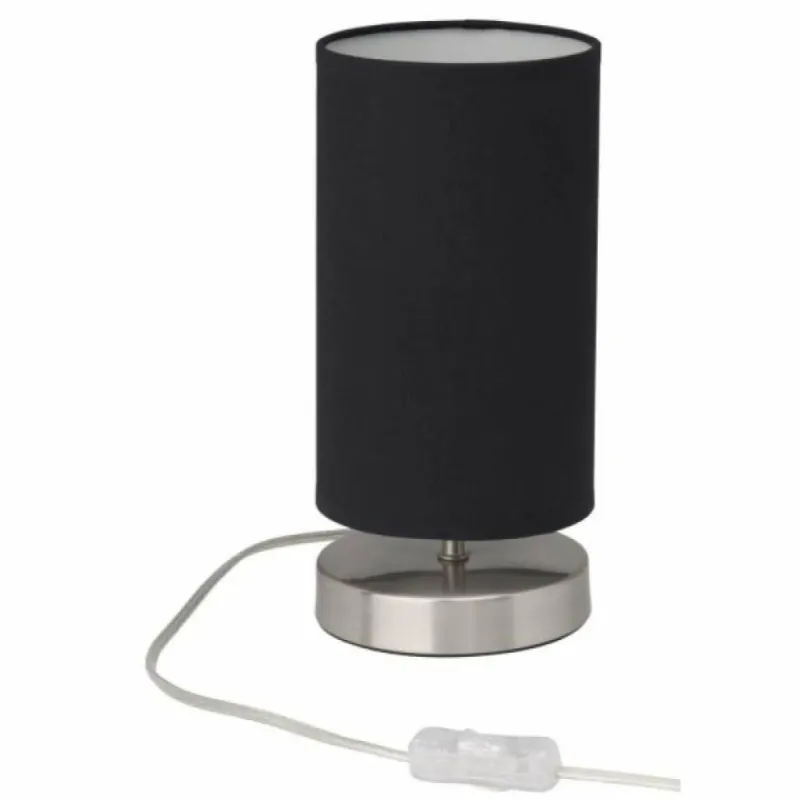 Lampes En Tissu-Luminaires Brilliant Lampe à poser Brilliant Clarie Noir, 1 lumière