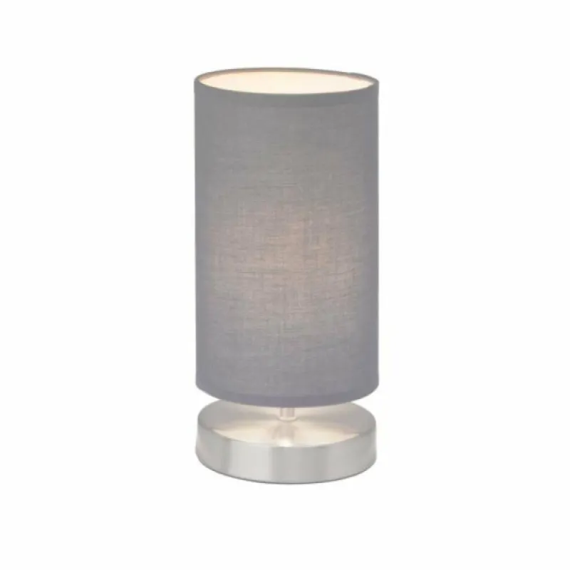 Lampes En Tissu-Luminaires Brilliant Lampe à poser Brilliant Clarie Gris, 1 lumière