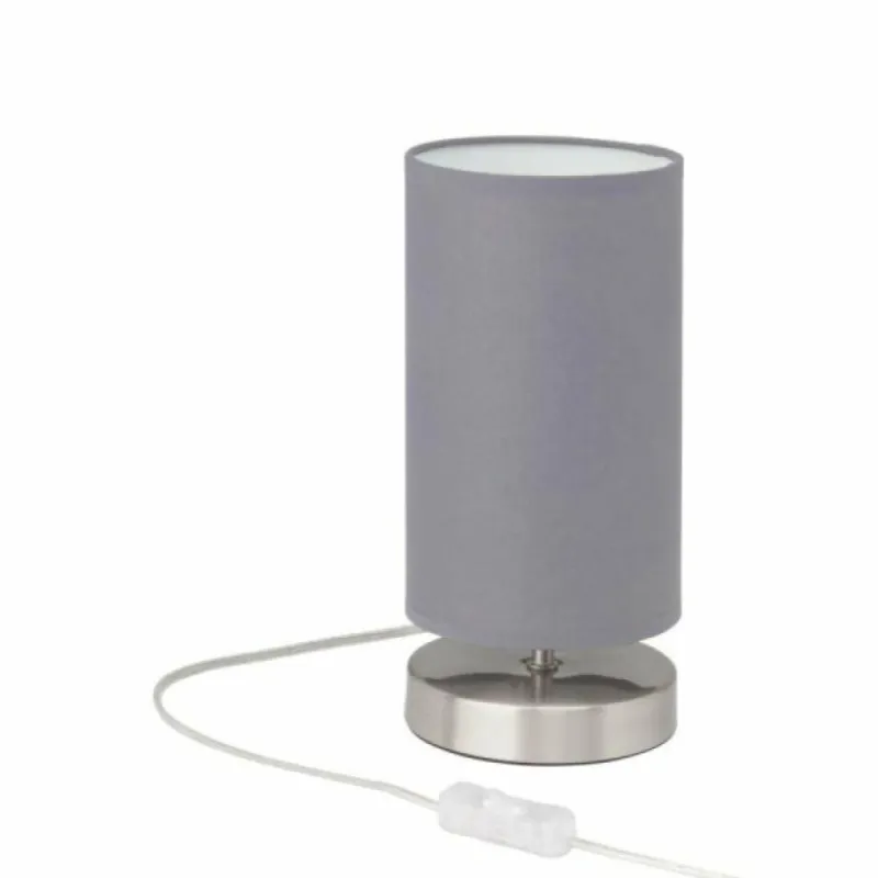 Lampes En Tissu-Luminaires Brilliant Lampe à poser Brilliant Clarie Gris, 1 lumière