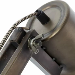 Lampes Industrielles-Luminaires Brilliant Lampe à poser Brilliant Hardwork Acier inoxydable, Noir, 1 lumière