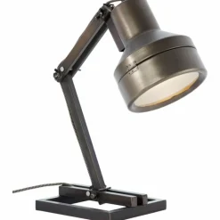 Lampes Industrielles-Luminaires Brilliant Lampe à poser Brilliant Hardwork Acier inoxydable, Noir, 1 lumière