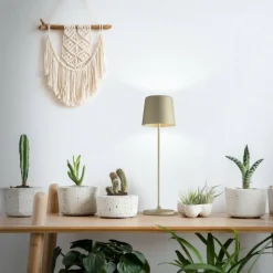 Luminaires Brilliant Lampe à poser Brilliant Kaami LED Brun, 1 lumière