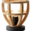 Style Boho-Chic-Luminaires Brilliant Lampe à poser Brilliant Matrix Wood Noir, 1 lumière