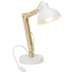 Lampes En Bois-Luminaires Brilliant Lampe à poser Brilliant Moda Blanc, 1 lumière