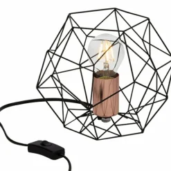 Lampes Industrielles-Luminaires Brilliant Lampe à poser Brilliant Synergy Cuivre, Noir, 1 lumière