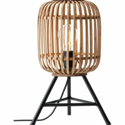 Style Boho-Chic-Luminaires Brilliant Lampe à poser Brilliant Woodrow Brun, 1 lumière