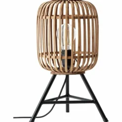 Style Boho-Chic-Luminaires Brilliant Lampe à poser Brilliant Woodrow Brun, 1 lumière