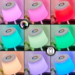 hofstein Lampe à poser Burzaco LED Blanc, 1 lumière, Changeur de couleurs