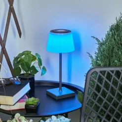 hofstein Lampe à poser Burzaco LED Anthracite, 1 lumière, Changeur de couleurs