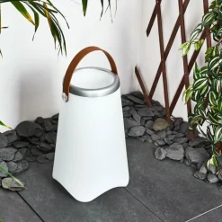 hofstein Lampe à poser Chilar LED Brun, Blanc, 1 lumière, Télécommandes, Changeur de couleurs