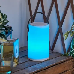 hofstein Lampe à poser Chilar LED Noir, Blanc, 1 lumière, Télécommandes, Changeur de couleurs