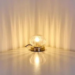 hofstein Lampe à poser Edane LED Nickel mat, 1 lumière