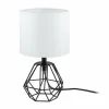 Lampes En Tissu-Luminaires Eglo Lampe à poser Eglo CARLTON 2 Noir, 1 lumière